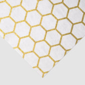 Geometrisch patroon van witte en goudhexagon tissuepapier (Detail)