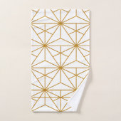 Geometrisch patroon van witte en goudkunstdeco bad handdoek (Handdoek)