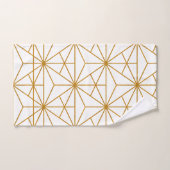 Geometrisch patroon van witte en goudkunstdeco bad handdoek (Handdoek)