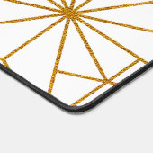 Geometrisch patroon van witte en goudkunstdeco bureaumat (Hoek)