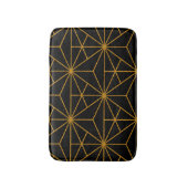 Geometrisch patroon van zwart-goudkunstdeco badmat (Voorkant Verticaal)