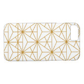 Geometrisch patroon van zwart-goudkunstdeco Case-Mate iPhone case (Achterkant (Horizontaal))
