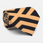 Geometrisch patroon van zwart-wit en kleur stropdas (Opgerold)