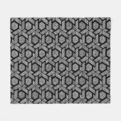 Geometrisch patroon van zwarte en witte stippen fleece deken (Voorkant (Horizontaal))