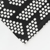 Geometrisch patroon van zwarte en witte stippen fleece deken (Hoek)