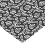 Geometrisch patroon van zwarte en witte stippen korte tafelloper (Hoek)