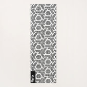 Geometrisch patroon van zwarte en witte stippen yogamat (Achterkant)