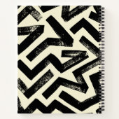 Geometrisch patroon van zwarte penseellijnen | Gep Notitieboek (Achterkant)