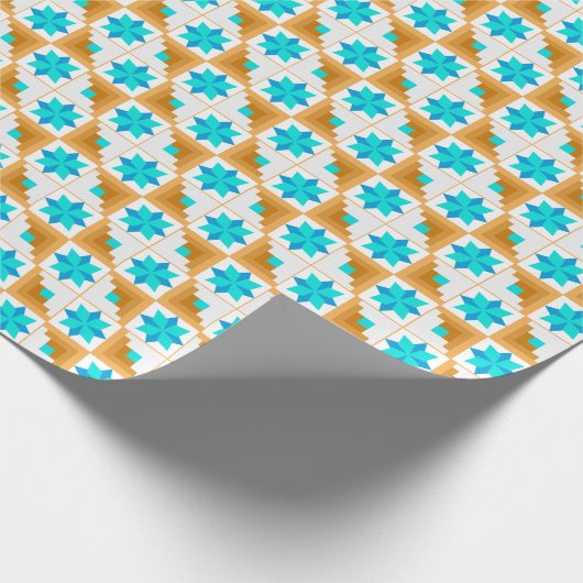 Geometrisch patroon veelkleurige patchwork cadeaupapier (Hoek)