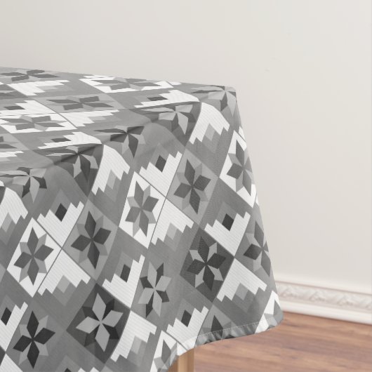 Geometrisch patroon veelkleurige patchwork tafelkleed (Voorbeeld)