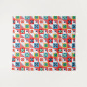 Geometrisch patroon veelkleurige patchwork wandkleed (Voorkant (horizontaal))