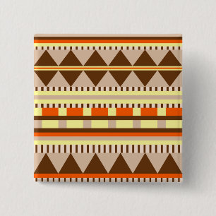 Geometrisch patroon vierkante button 5,1 cm