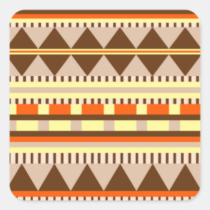 Geometrisch patroon vierkante sticker