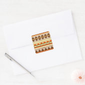 Geometrisch patroon vierkante sticker (Envelop)
