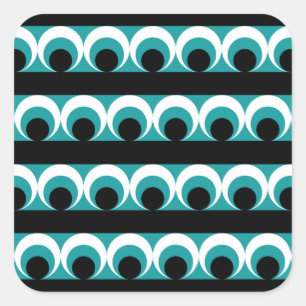 Geometrisch patroon vierkante sticker