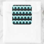 Geometrisch patroon vierkante sticker (Tas)