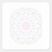 Geometrisch patroon vierkante sticker (Voorkant)