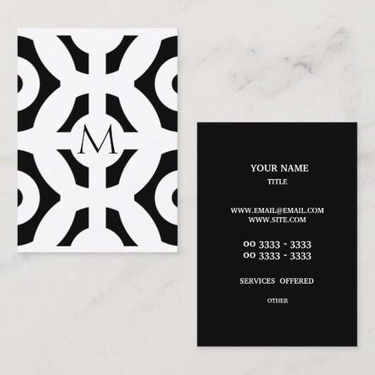 Geometrisch patroon visitekaartje (Voorkant / Achterkant)