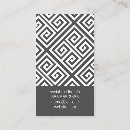 Geometrisch patroon visitekaartje (Achterkant)