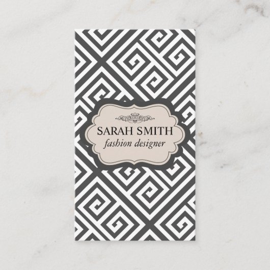 Geometrisch patroon visitekaartje (Voorkant)