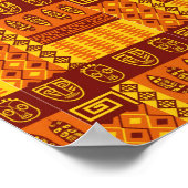 Geometrisch patroon voor Afrikaanse kunst Poster (Hoek)