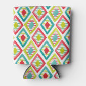 Geometrisch patroon voor diamanten kleurrijke Wate Blikjeskoeler (Voorkant)
