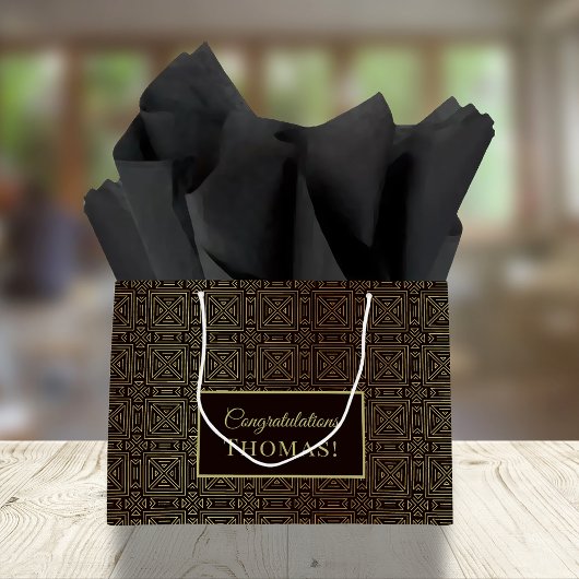 geometrisch patroon voor mannen groot cadeauzakje