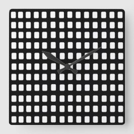 Geometrisch patroon voor zwarte en witte vierkantj vierkante klok