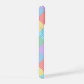 Geometrisch patroon vormt pastel regenboog kleuren iPhone 15 case (Rechterkant)