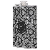 Geometrisch patroon witte stippen heupfles (Links)