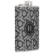 Geometrisch patroon witte stippen heupfles (Rechts)