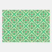 Geometrisch Patroon Wrapping Papier Flat Sheet Set Inpakpapier Vel (Voorkant 3)