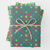 Geometrisch Patroon Wrapping Papier Flat Sheet Set Inpakpapier Vel (In situ)