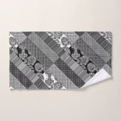 Geometrisch, Patroon, zwart en wit Bad Handdoek (Handdoek)