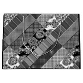 Geometrisch, Patroon, zwart en wit Groot Cadeauzakje (Voorkant)
