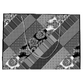 Geometrisch, Patroon, zwart en wit Groot Cadeauzakje (Achterkant)