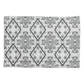 Geometrisch, patroon, zwart en wit kussensloop (Achterkant)