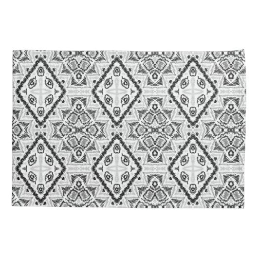 Geometrisch, patroon, zwart en wit kussensloop (Achterkant)