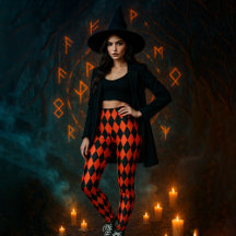 Geometrisch patroon Zwart Rood Diamant Halloween