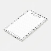 Geometrisch patroon zwart-wit art-deco post-it® notes (Schuin)