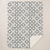 Geometrisch Patroon Zwart wit cirkelpatroon Sherpa Deken (Voorkant)