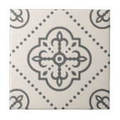 Geometrisch Patroon Zwart wit decoratief Tegeltje (Voorkant)