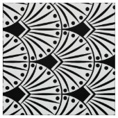 Geometrisch patroon zwart-wit kunstdeco stof (Swatch)