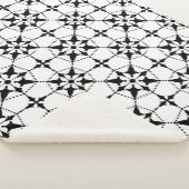 Geometrisch Patroon Zwart wit Sherpa Deken (3/4)