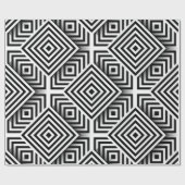 Geometrisch patroon. Zwart-wit. Vierkantjes en st Cadeaupapier (Vlak)