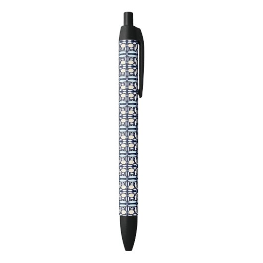 Geometrisch patroon zwarte inkt pen (Achterkant (Verticaal))
