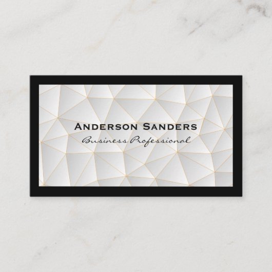 Geometrisch patroon | Zwarte rand Visitekaartje (Voorkant)
