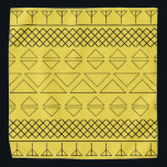 Geometrisch patroongoud bandana<br><div class="desc">Trendy geometrisch patroon gouden huisdier bandana. Zwarte print op gouden achtergrond.</div>