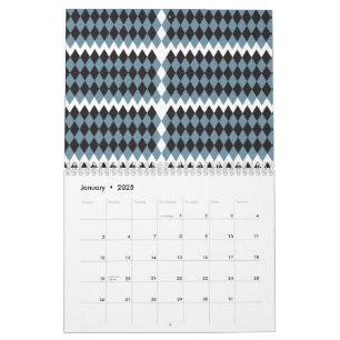 Geometrisch patroonkalendar   Modern minimalistisc Kalender
