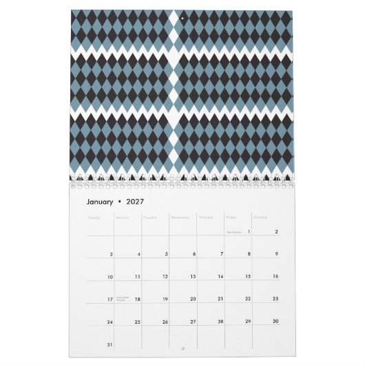 Geometrisch patroonkalendar | Modern minimalistisc Kalender (Jan 2027)